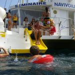 catamaran navivoile croisiere grillade et baignade en baie de paulilles au depart de canet en roussillon ou port vendres collioure